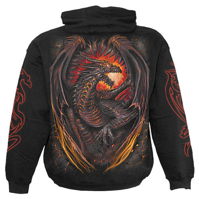 Spiral - DRAGON FURNACE Hoodie - Black
